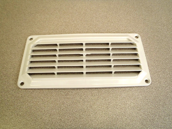 Marine Vents Pair – Rectangle Grill Cover For Boats, Yachts, RVs & Caravans, UV-Resistant ABS, White (450x70mm