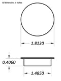 1.5" Round Plug, mill color - bag of 6