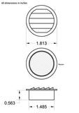 1.5" Round Screened Vent, brown - bag of 6
