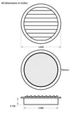 4" Round Screened Vent, white - bag of 4