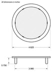 4" Round Open Screen Vent - tab style, white - bag of 4
