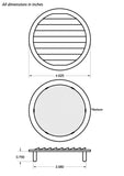 4" Round Screened Vent - tab style, white - bag of 4