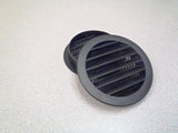 6" Round Plastic vent, Black - bag of 2