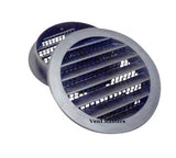 6" Round Plastic vent, Black - bag of 2