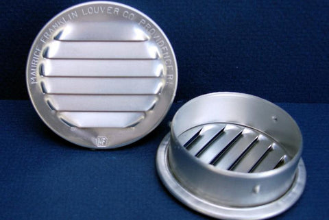 6" Round No Screen vent, mill - bag of 2