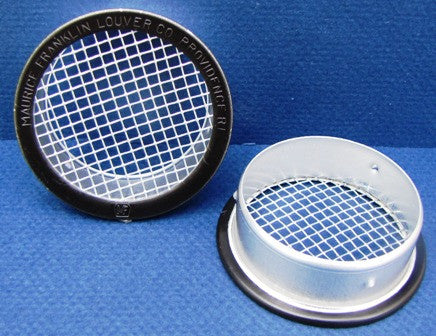 2.5" Round Open Screen Vent w 1/8" mesh, black