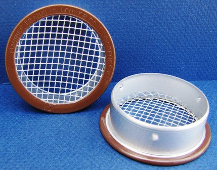 4" Round Open Screen Vent w 1/8" mesh, brown