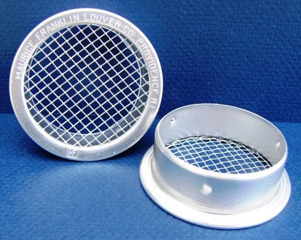 2" Round Open Screen Vent w 1/8" mesh, mill