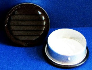 3" Round No screen vent, black - bag of 4