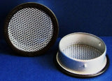 1.5" Round Open Screen vent, black - bag of 6