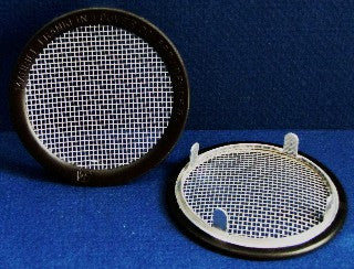 4" Round Open Screen Vent - tab style, black - bag of 4