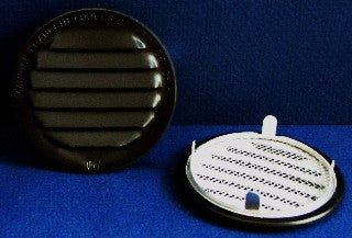 4" Round Screened Vent - tab style, black - bag of 4