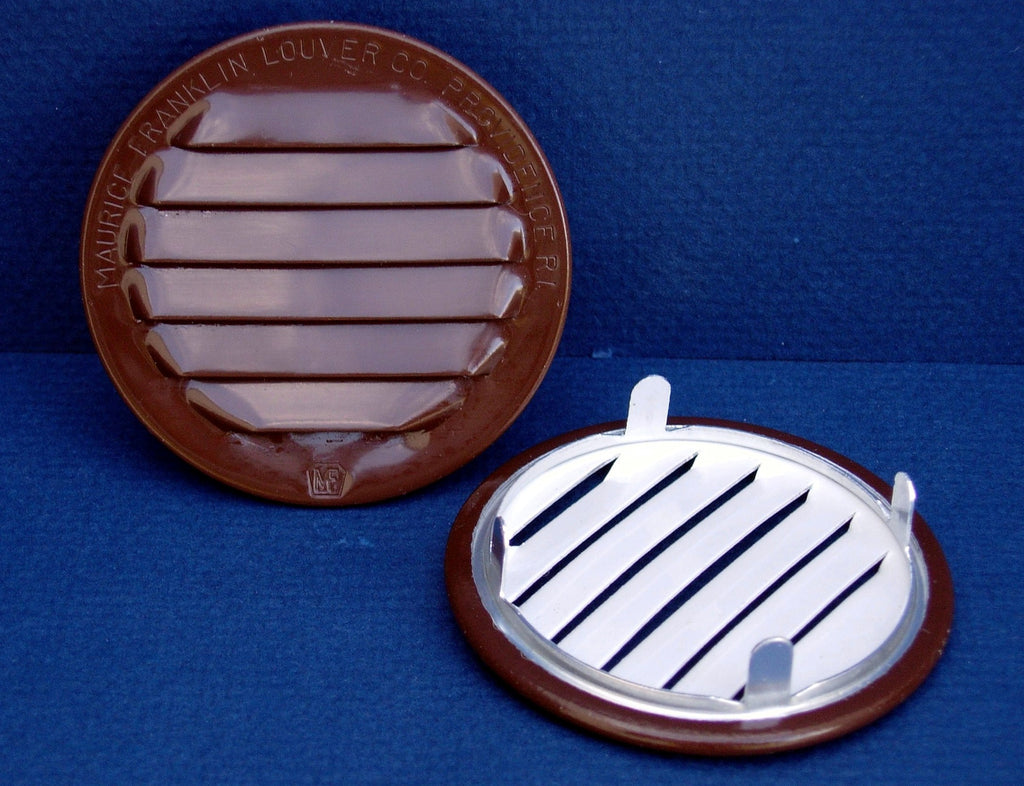 2.5" Round No screen vent - tab style, brown - bag of 4
