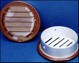 1.5" Round Screened Vent, brown - bag of 6