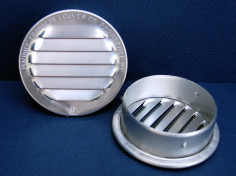 2" Round No Screen vent, mill - bag of 6