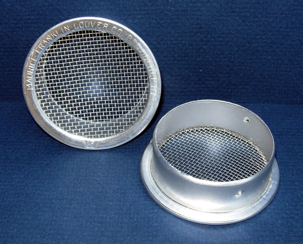 6" Round Open Screen Vent, mill - bag of 2