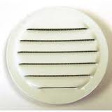 2" Round Screened Vent, white
