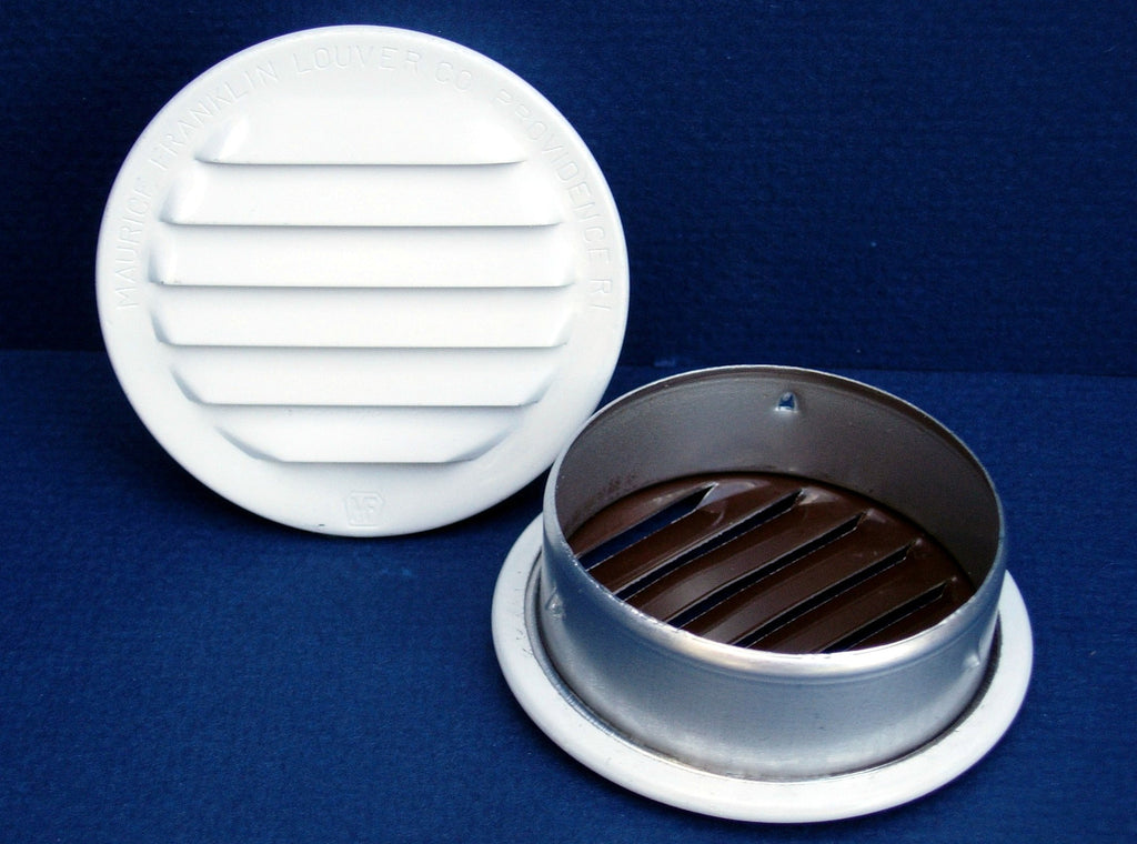 4" Round No Screen vent, white - bag of 4